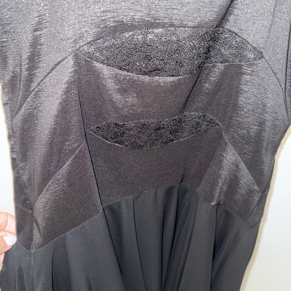 Aqua Black Sleeveless Sheath Backless Dress